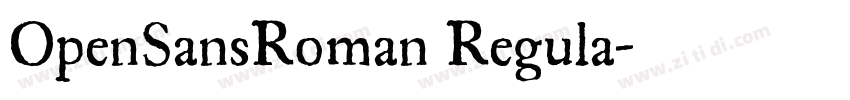 OpenSansRoman Regula字体转换
